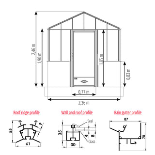 Luxia Retro på låg mur