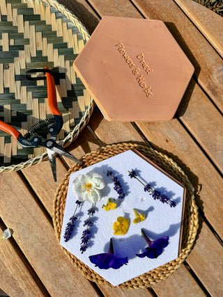 Mikrovågs blomst- och örtpress