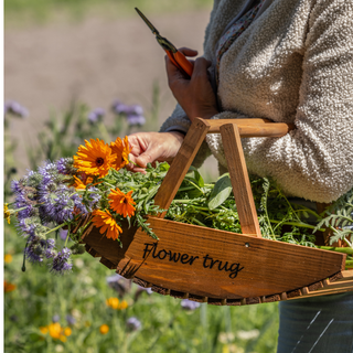 Skördekorg för blommor i trä