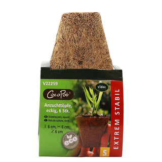 Kokosodlingskrukor 6x6cm fyrkantiga (6)