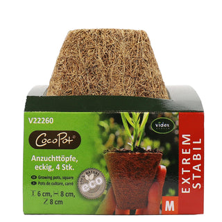 Kokosodlingskrukor 8x8cm fyrkantiga (4)